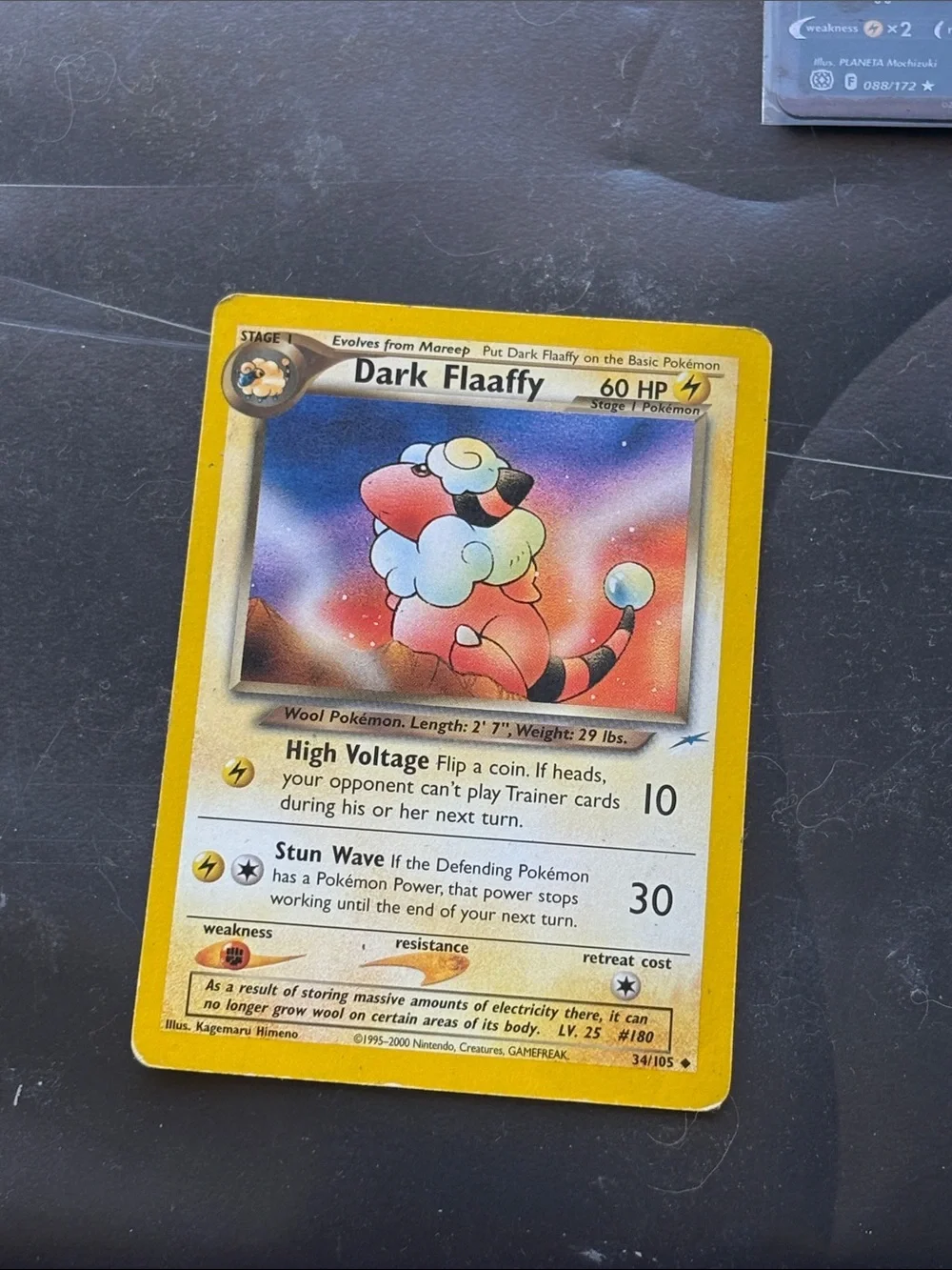 Pokémon Trading Card - dark flaaffy